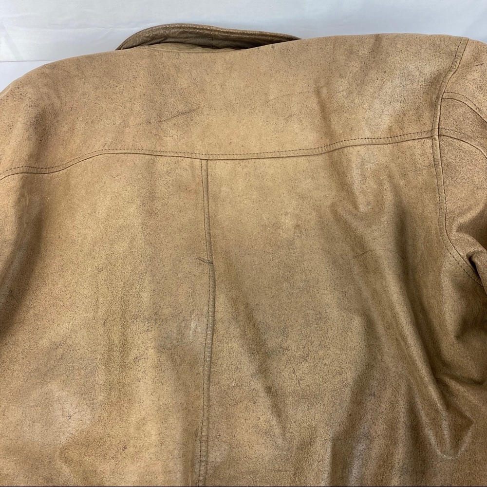 Vintage Leather Bomber Jacket Reed SZ 46 XL - Picture 5 of 8